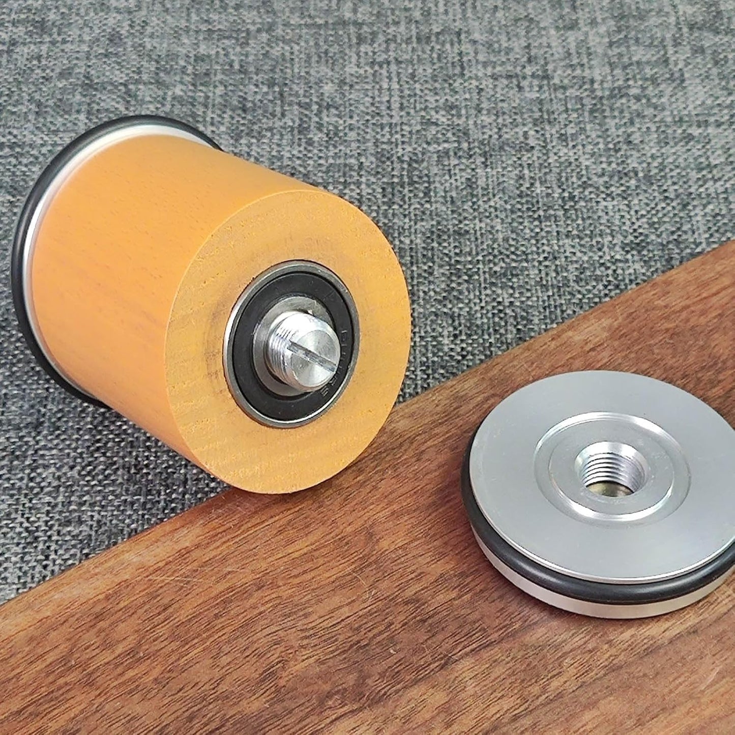 Rolling Knife Sharpener with 2 Diamond Discs and 2 Honing Discs, 5 Magnetic Angle Offer 12/15/18/20/22° for Kitchen Knives (SET-A)