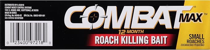 Combat Max 12 Month Roach Killing Bait, Small Roach Bait Station, Child-Resistant, 18 Count
