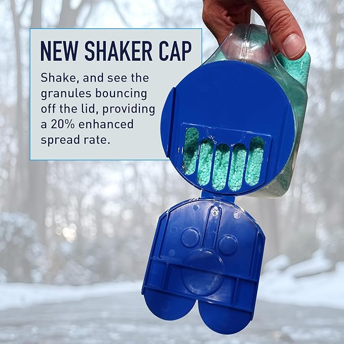 Safe Paw, Dog/Child/Plant Pet Safe Ice Melt with Traction Agent, 8lb, 100% Salt-Free/Chloride-Free, Non-Toxic, No Concrete Damage, Fast Acting, Lasts 3X Longer