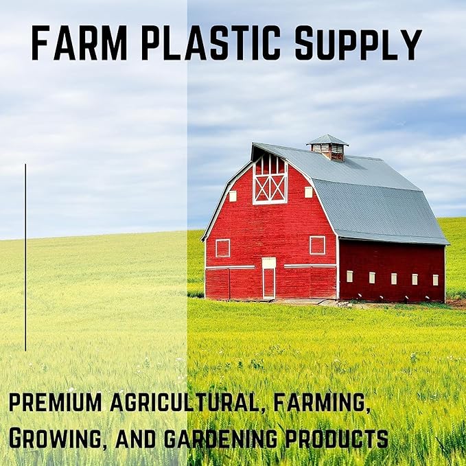 Farm Plastic Supply - String Reinforced 4 Year UV Resistant 10 mil Clear Greenhouse Plastic Sheeting - 4 Year UV Resistant Polyethylene Greenhouse Film, Hoop House Green House Cover (24' x 40')