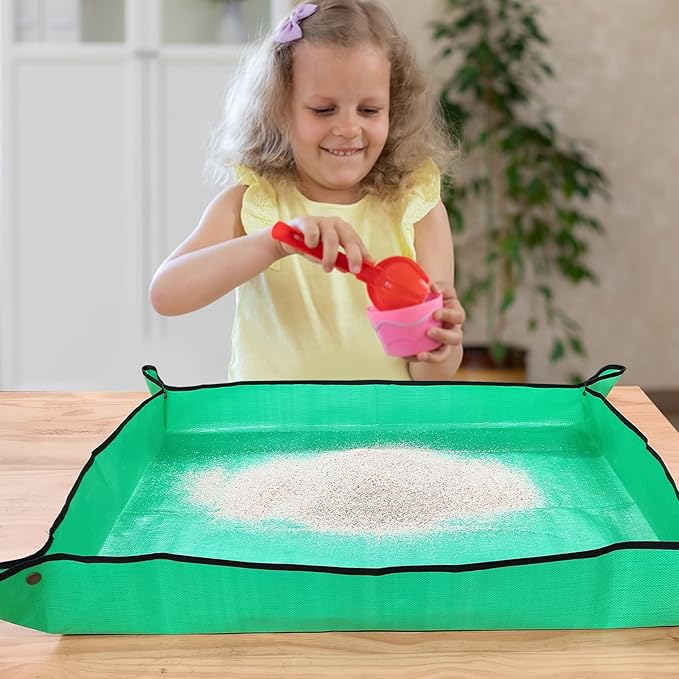 Repotting Mat for Indoor Plants, 26.8" X 26.8" Waterproof Succulent Potting Mat, Foldable Reusable Soil Change Mat Gardening Planting Mat - Gifts for Plant Lovers