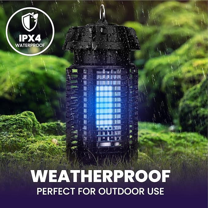 LiBa Electric Bug Zapper, Outdoor & Indoor Insect Killer with Switch – 4000V Powerful Grid, 20W Extra Brightness IPX4 Waterproof Mosquito Repellent Outdoor, Fly Traps for Backyard Patio