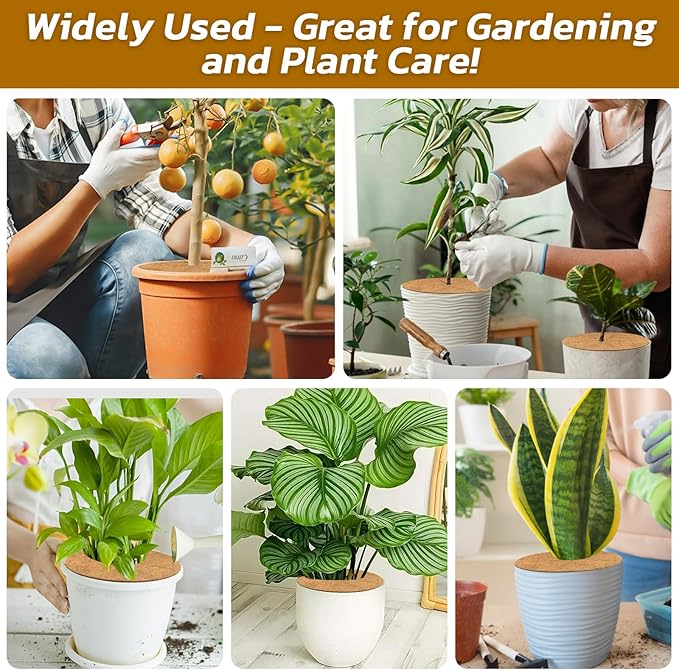 Legigo 10pcs Coconut Fiber Mulch Ring Tree Plant Protector Mat, 11.8 Inch Natural Coco Coir Tree Protection Ring Plant Pot Soil Cover, Tree Rings Disc Plant Cover for Indoor Outdoor Plants,Landscaping