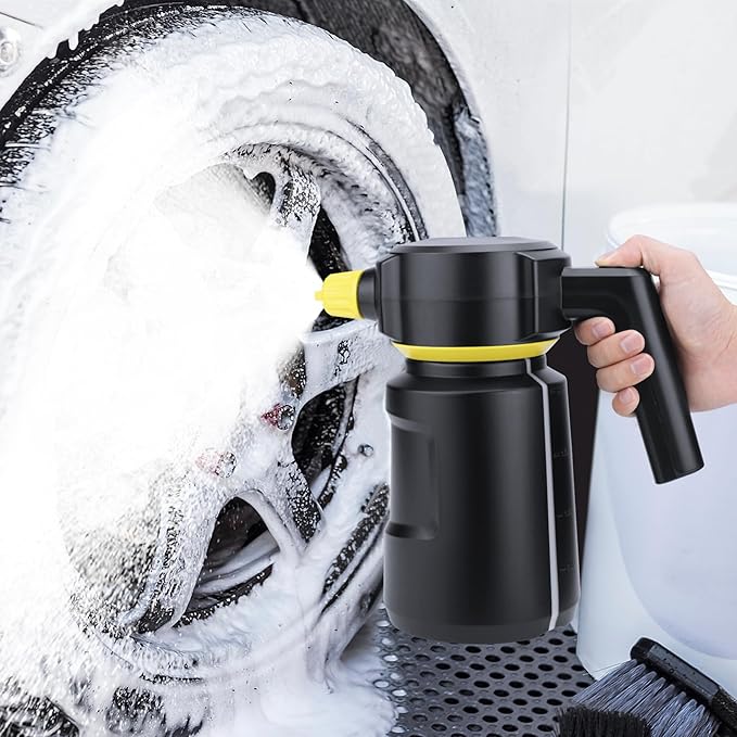 Electric Car Foam Sprayer 2L Cannon Sprayer Cordless Battery Powered Foam Gun Car Wash Sprayer 4500Mah USB C Recahgeable Sprayer