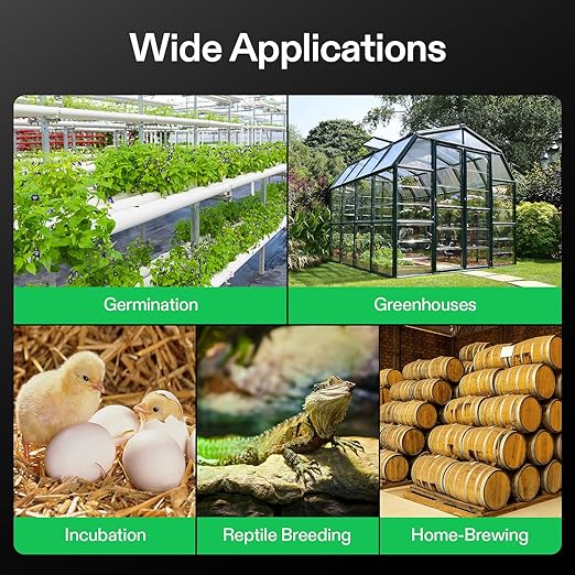 VIVOSUN Humidity Controller, 1200W Dual-Stage Outlet, Pre-Wired Digital Humidistat with Dual LED Displays for Humidifier/Dehumidifier/Fan, Ideal for Greenhouse, Grow Tent, Home-Brewing, Mushroom