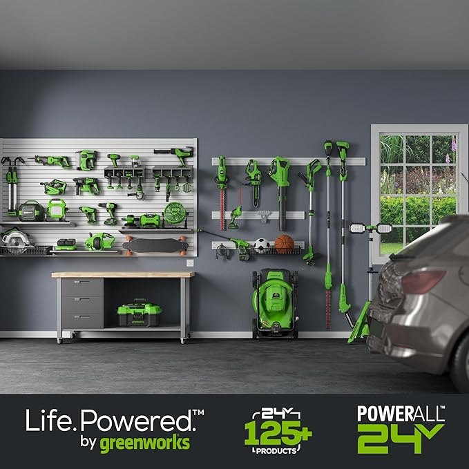 Greenworks 48V (2 x 24V) 17" Brushless Cordless Push Lawn Mower, Includes (2) 4.0Ah Batteries and Dual Port Rapid Charger((125+ Compatible Tools, 45Min Runtime)