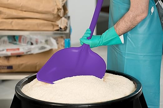 SPARTA 41077EC68 Plastic Sanitary Shovel, Food Safe Plastic Shovel For Commerical Kitchens, 14 Inches, Purple, (Pack of 3)