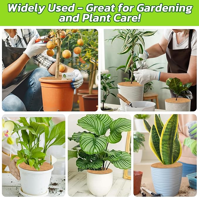 Legigo 10pcs Coconut Fiber Mulch Ring Tree Plant Protector Mat, 14 Inch Natural Coco Coir Tree Protection Ring Plant Pot Soil Cover, Tree Rings Disc Plant Cover for Indoor Outdoor Plants,Landscaping