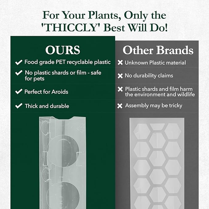 V3 Small GrowPole - Front Opening, Stackable Plastic Moss Poles for Climbing Plants, Monstera Plant Support-Plant Climbing Pole, DIY Plant Support, Works for Philodendron & Anthuriums - 10 Pcs