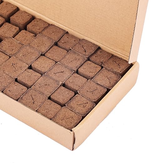 50 Packs Cuttage Grow Sponges, Pods Root Growth Sponge Eco Friendly PH Balance, Square Sponge Replacement Part Seedling Starter Sponges for Hydroponic Indoor Garden System Cuttage Rooting