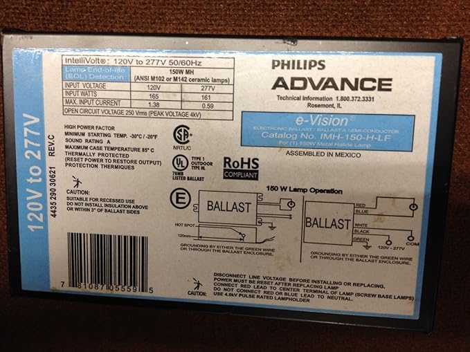 Imh-150-Hlf for (1) 150W Metal Halide Lamp 120-277V Electronic Ballast