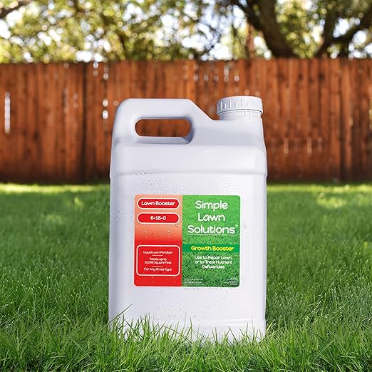 Extreme Grass Growth Lawn Booster- Liquid Spray Concentrated Fertilizer with Humic Acid- Any Grass Type- Simple Lawn Solutions (2.5 Gallon)
