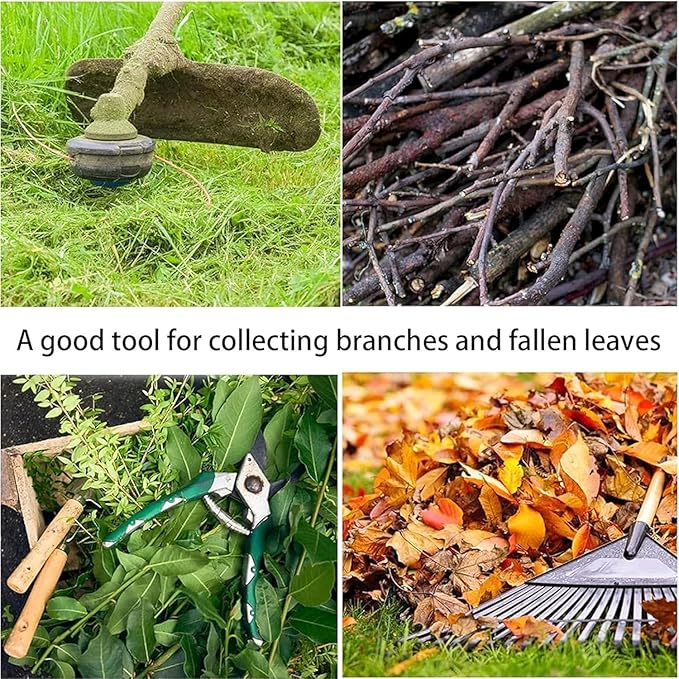 Leaf collector,Heavy leaf pick up tools,Foldable yard waste bag,Large Yard Dustpan-Type Leaf Bags,Reusable Lawn and Leaf Garden Bag with Reinforced Carry Handles (200L)