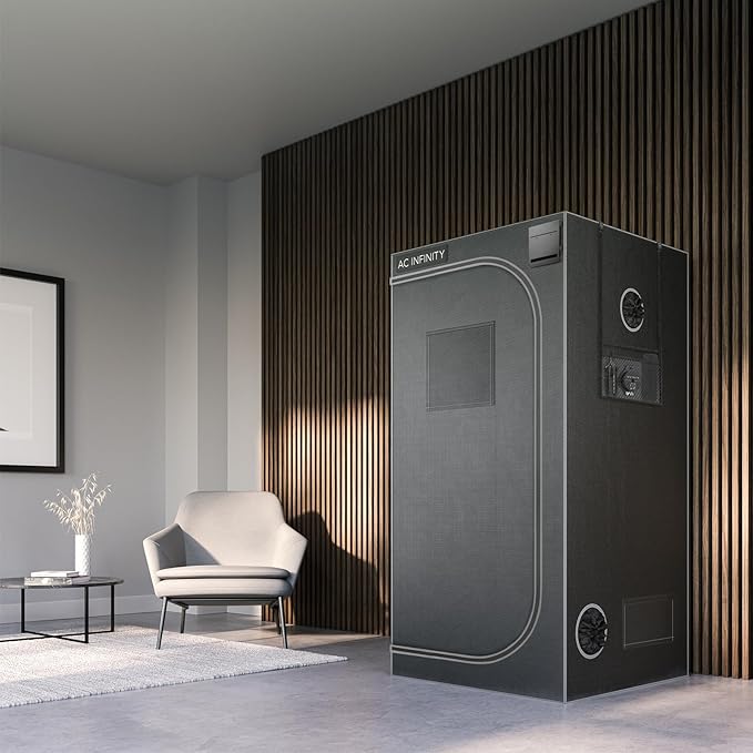 AC Infinity CLOUDLAB 899 Advance Grow Tent, 96"x96"x80" Thickest 1 in. Poles, Highest Density 2000D Diamond Mylar Canvas, 8x8 for Hydroponics Indoor Growing