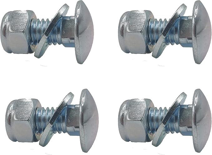 4-Pack 784-5581A (5/16-18) 5/8" Carriage Bolts Nuts kit fits MTD Shave Plate Scraper Bar 790-00120-0637 Snow blowers
