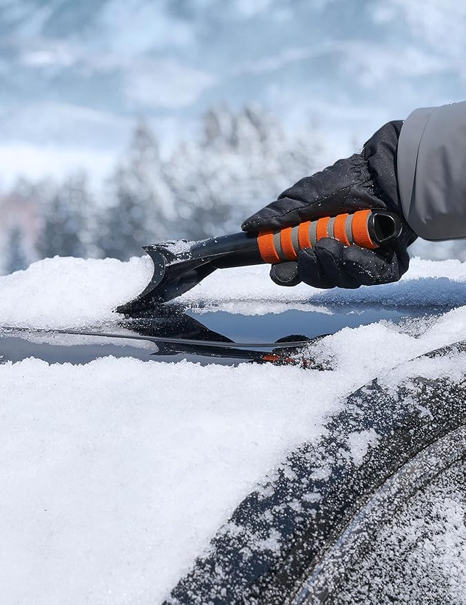 AstroAI Ice Scraper for Cars and Small Trucks - Dang Near Indestructible Ice Scrapers for Car Windshield from Scrape Frost and Ice