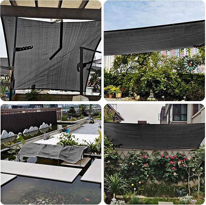 winemana 40% Black Shade Cloth, 3.3 x 6.6 FT Durable Mesh Tarp with Grommets, Resistant Garden Sun Shade Netting, Shading Antifreezing for Pergola, Greenhouse, Plants Growing, Chicken Coop