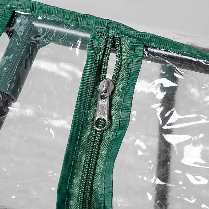 Outsunny 4' x 2' x 2' Portable Mini Greenhouse, Small Green House with PVC Cover, Roll-up Zippered Windows for Indoor, Outdoor Garden, Clear