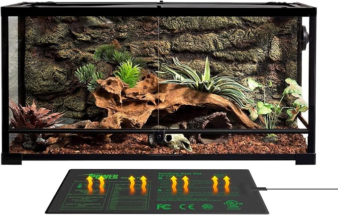 iPower GLHTMTPROSX2 10" x 20.75" Seedling Heat Mat 2-Pack Upgraded Carbon Film Durable Waterproof Indoor Warm Hydroponic Plant Germination Starting Pad, Black