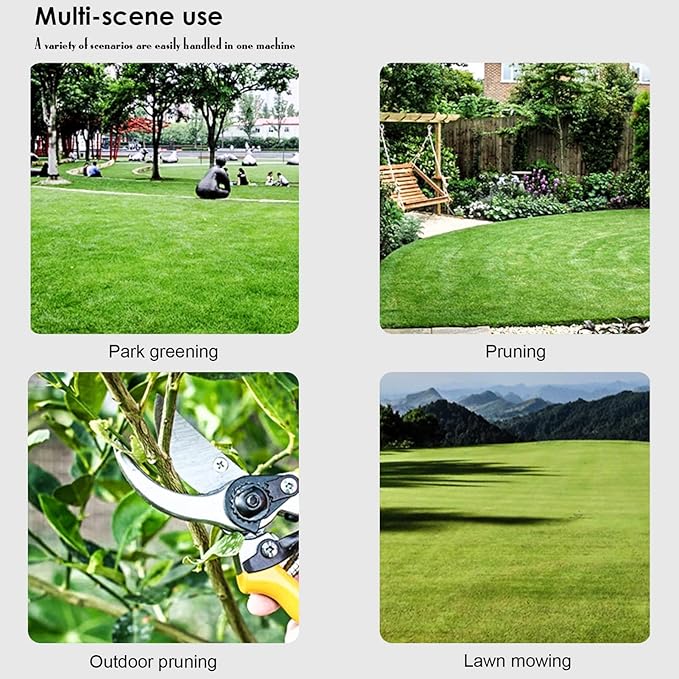 52cc 2-Stroke Gas Weed Wacker | 2-in-1 Cordless Gas Lawn Mower | 2.2KW/8500RPM String Trimmer | for Villa Garden Community Lawn Park Red