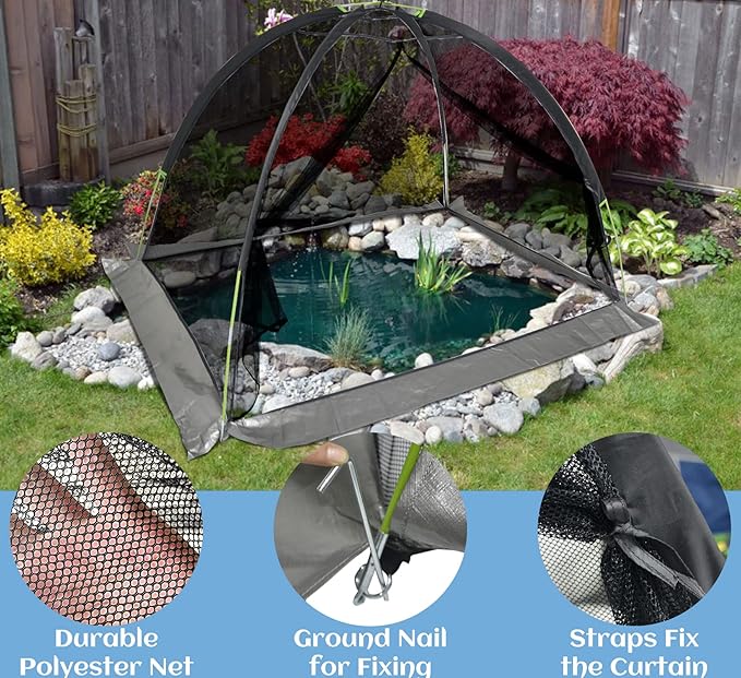 Plant Cover Crop Cage: Breathable Mesh Netting with Zipper Access UV-Proof 7x5x4.4FT for Vegetable Beds & Berry Bushes