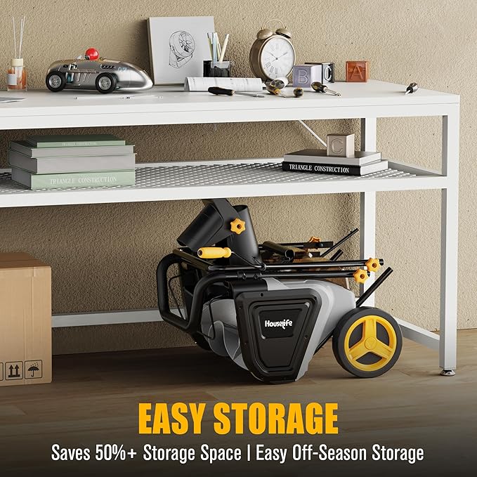 Cordless Snow Blower Compatible with DeWalt 20V Battery(Tool Only), 20'' Brushless Electric Snow Thrower with Rotating Chute, 2 X 20V Battery Powered Snow Blower for Driveway Sidewalk Snow Removal