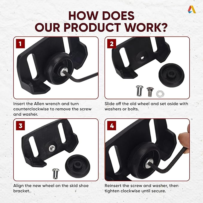 Canamax 490-241-0038 Universal Rolling Skid Shoes Set for Snowblower - Fit Most 2-Stage and 3-Stage Snow Thrower - Compatible with Craftsman MTD Arnold Troy-Bilt Cub Cadet Yard-Man Ariens and More