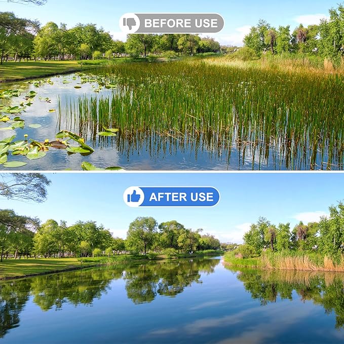 Landscape Rake, 60 Inch Adjustable Lightweight Pond Rake 36" Width Aluminum for Removing Weeds, Leaves, Beautifying Coastlines and Beaches