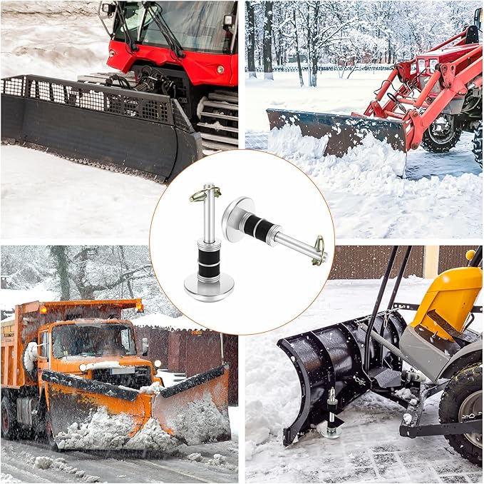 RGQSUN 2PCS Snow Plow Skid Shoes Snowplow Compatible with ATV UTV Moose (5/8" Shaft Size),Replacement Tractor Snow Plow Blade