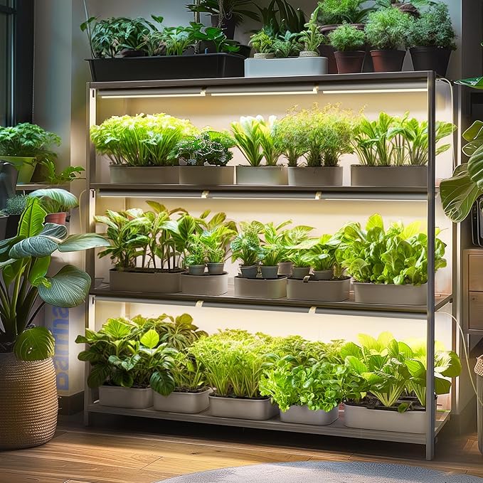 Barrina Grow Light Bulb, 96W(4 x 24W), Full Spectrum 2FT LED Grow Light, V-Shape T8 LED Grow Light Strips, Plant Lights for Indoor Plants, 4-Pack