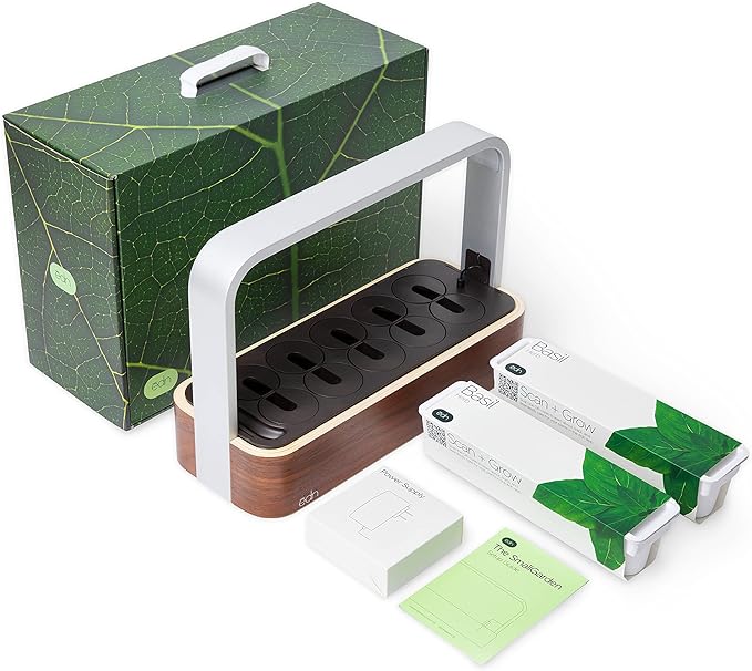 SmallGarden with Basil SeedPods, Indoor Grow Smart Garden for iOS Devices - Fresh Home Grown Herbs, Plants and Flowers - Grow up to 10 Different Plants at Once