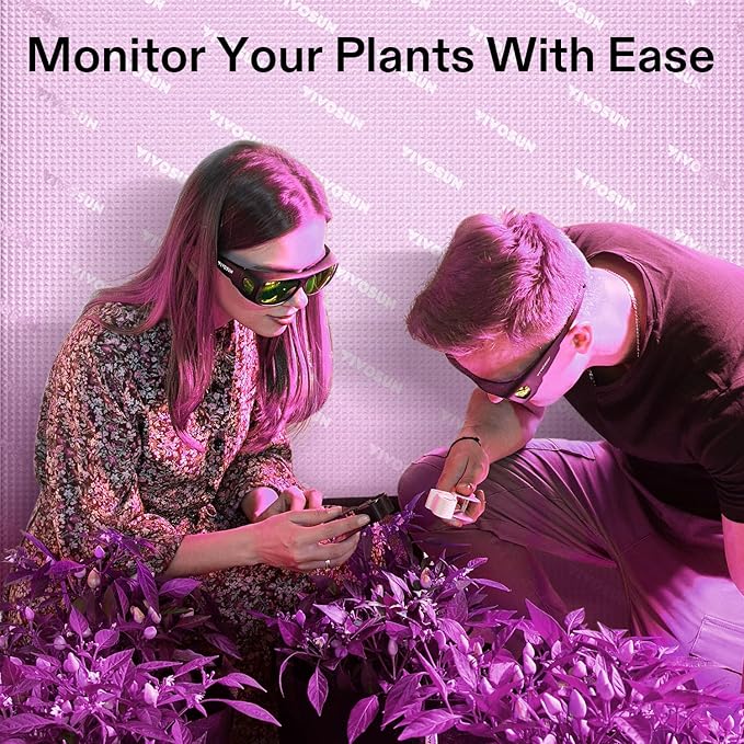 VIVOSUN 2-Pack Indoor Hydroponics LED Grow Room Glasses with Glasses Case
