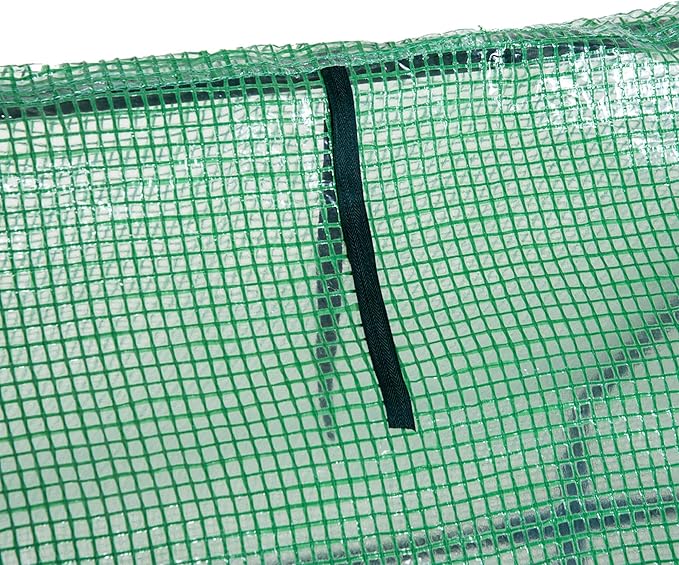 Outsunny 9' x 3' x 3' Mini Greenhouse with Zippered Doors & Roll-up Windows, Portable Plant Hot House with Durable PE Cover, Water Resistant, UV Protected for Outdoor Flowers, Vegetables, Green