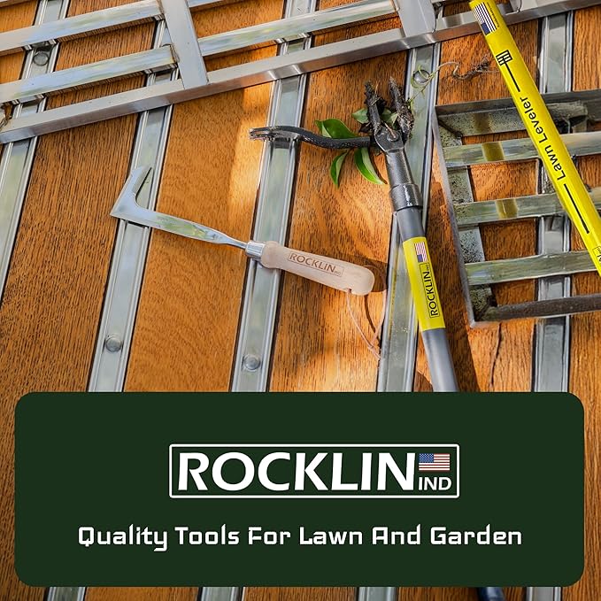 Rocklin™ Lawn Leveling Rake | Levelawn Tool | Level Soil or Dirt Ground Surfaces Easily | 48” x 10” Ground Plate | 78” Extra Long Handle | Stainless Steel