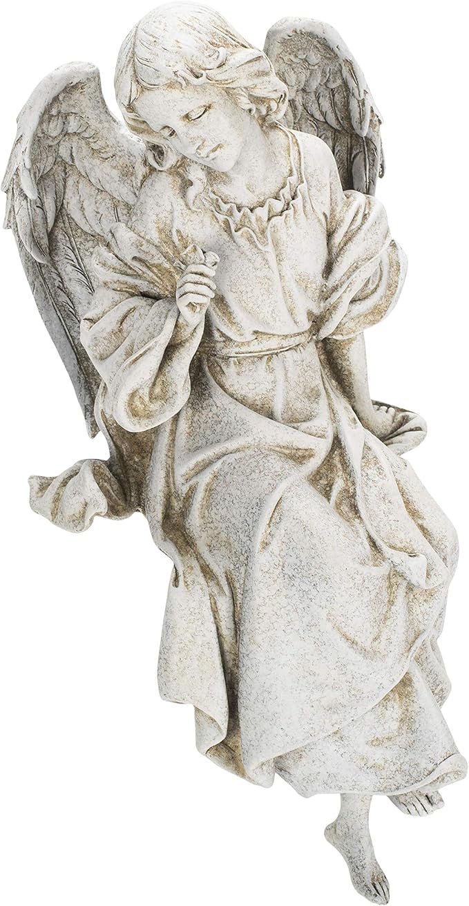 Joseph's Studio by Roman, 12.75" H Sitting Angel Garden Statue, Outdoor Decor
