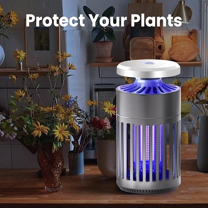 Pest Sniper Indoor Insect Trap,Attracts and Zaps Mosquitos, Gnats, Moths, Fruit Flies,2 in 1 Bug Zapper with Suction and Electric Grid