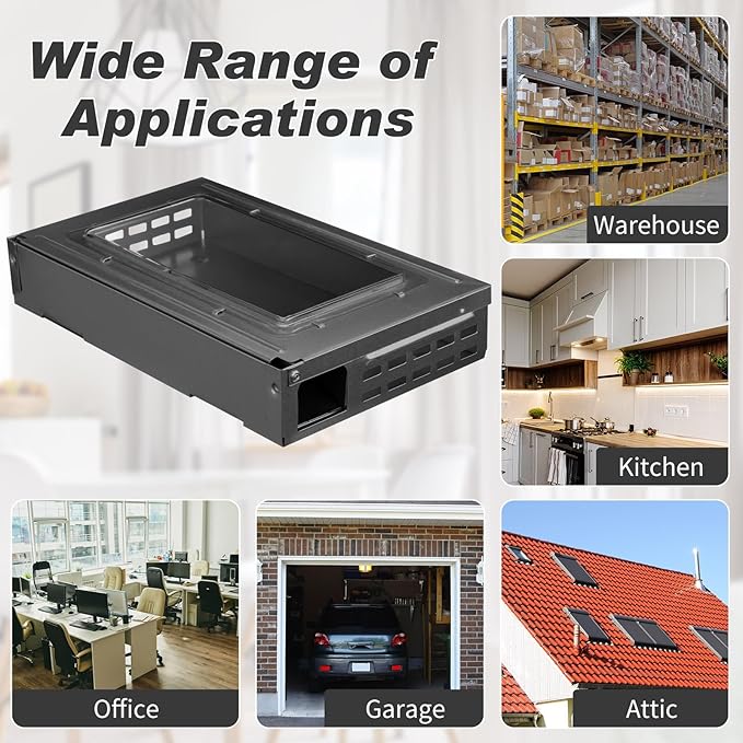 Qualirey 4 Pack Multi Catch Mice Trap Clear Top Humanized Mouse Trap Rodent for Indoor Outdoor Rat Control Pet and Security (Black)