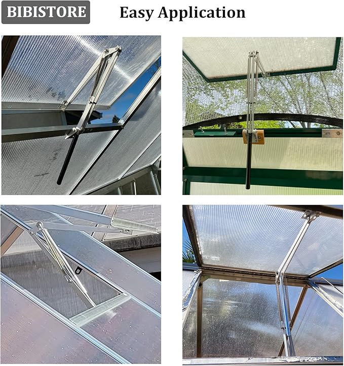 BIBISTORE Solar Heat Sensitive Automatic Greenhouse Window Opener Hothouse Vent Openers Auto Vent Kit Greenhouse Accessories-(Two Springs,Lifts 15.4 Lbs)