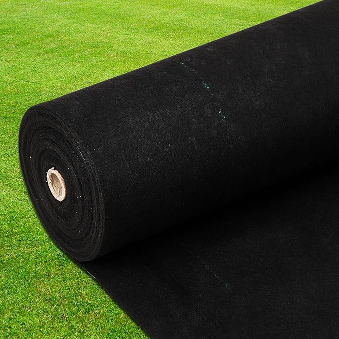 Woven Landscape Fabric 5.8oz, 4 x 300FT Weed Fabric Barrier, Double Layer, Garden Fabric Weed Barrier, Weed Control Fabric Ground Cover, Gardening Mat for Garden Beds, Landscaping