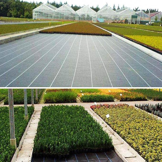 findmall 6ft x 200ft Garden Weed Barrier Fabric Multi Size Plastic Roll Cloth Water Permeable for Agricultural Planting Gardening Decorative Patio Arrangement Greenhouse Planting