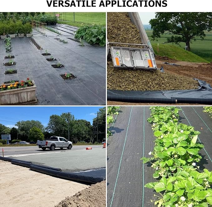 Driveway Fabric, 3x300 ft Road Fabric Commercial Weed Barrier Fabric, Landscape Fabric Heavy Duty 4OZ French Drain Fabric for Erosion Control,Landscape Fabric,Weed Barrier,Construction Projects