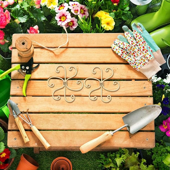 5 Pcs Plant Stem Support, Iron Monstera Plant Support, Durable Hook Stem Supports for Healthy Growth, Bamboo Clamp Set for Leaf Stabilization and Support, Ideal Present for Plant Lovers (5.5IN*5.5IN)