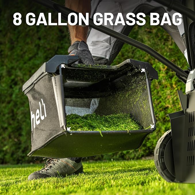 Litheli Lawn Mower 18" Electric Self Propelled for Garden Yards, Lightweight Cordless Lawn Mower Brushless with 6-Position Height Adjustment, 2 x 20V 4.0Ah Battery