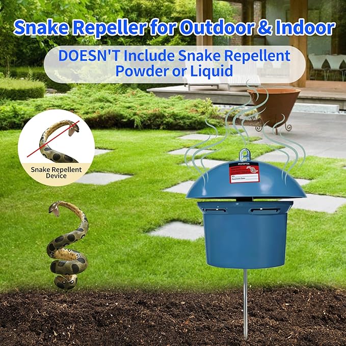 6 Pack Snake Repellent Container Refillable Snake Bait Container for Outdoor, Weather-Resistant Design for Lawn, Garden, Yard - No Bait Included