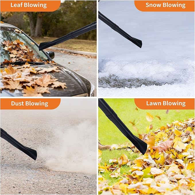 66CC Backpack Blower, 4-HP 2-Cycle Gas Leaf Blower with 880 CFM & 320 MPH, Backpack Leaf Blower, Powerful Clearing Performance for Wet Leaf & Debris Clean & Snow Removal