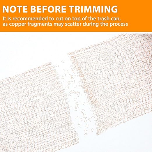 Copper Mesh Roll, 5in x 100ft Copper Mesh Barrier for Blocking Holes,Gaps,Cracks,Seals Water Openings in Gardens & Houses