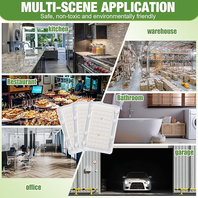 Qualirey 40 Pcs Baited Mouse Glue Traps Indoor for Home Adhesive Plastic Sticky Rat Traps Pads Bulk for House Pest Mice Rats Indoor Outdoor, Simple and Easy to Use (White)