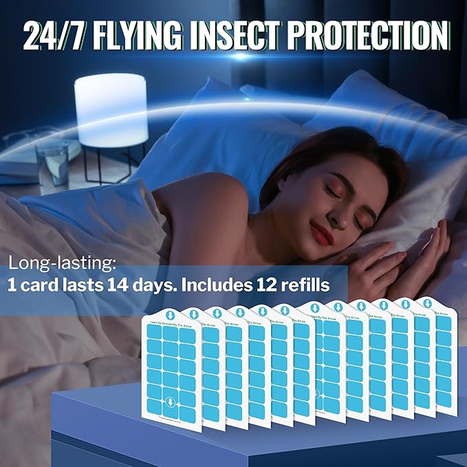 Qualirey 12 Pack Flying Insect Trap Refill Compatible with VEYOFLY Fly Trap LAMP Refill-VF02, Glue Board Bug Catcher, Replacement Sticky Glue Cards for Indoor Mosquito Gnat Fly & Other Bugs (Classic)