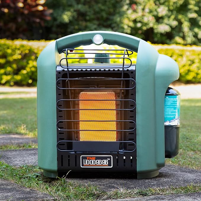 THE BOSS 6,000 BTU Propane Heater Indoor Outdoor Portable Heater Camping Propane Space Heater Outdoor