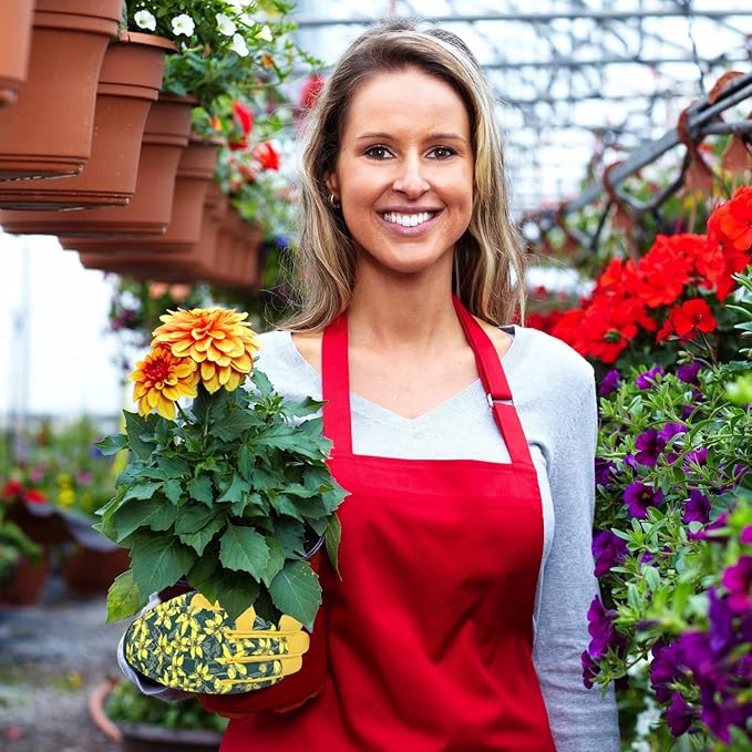 Womens Gardening Weeding Working Gloves, Leather Garden Glove for Women Thorn Proof No Stab for Digging, Planting,Pruning